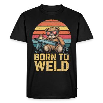 Soudeur ours en peluche soudage construction métallique construction métallique - T-shirt Premium bio Homme - noir - Devant - Nico (187cm)