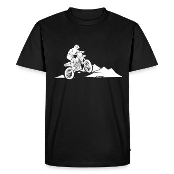 Motorbike motorcyclist - Men's Premium Organic T-Shirt - black - Front - Nico (187cm)