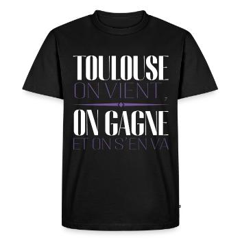 RUGBY TOULOUSE - T-shirt Premium bio Homme - noir - Devant - Nico (187cm)