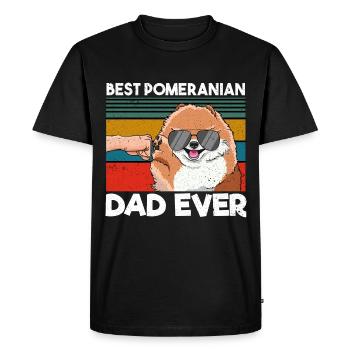Meilleur papa de Poméranie Jamais Meilleur chien Papa - T-shirt Premium bio Homme - noir - Devant - Nico (187cm)