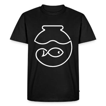 FISH BOWL BALL FISH TANK TANK CONTAINER - Men's Premium Organic T-Shirt - black - Front - Nico (187cm)