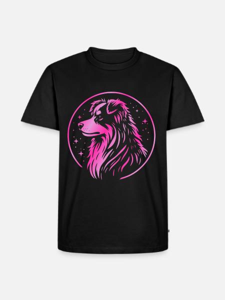 Dream dog Aussie pink - Men's Premium Organic T-Shirt - black