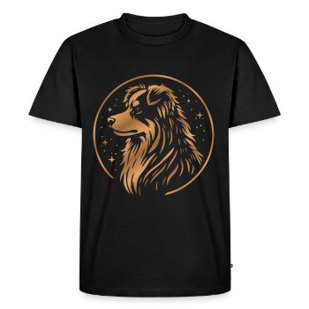 Dream Dog Aussie Copper - Men's Premium Organic T-Shirt - black - Front - Nico (187cm)