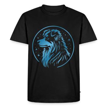 Chien de rêve Aussie bleu - T-shirt Premium bio Homme - noir - Devant - Nico (187cm)