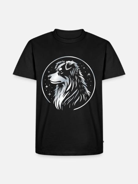 Dream dog Aussie silver - Men's Premium Organic T-Shirt - black