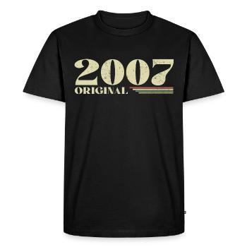 Original 2007 Vintage 2007 anniversaire 2007 rétro - T-shirt Premium bio Homme - noir - Devant - Nico (187cm)