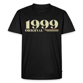 Original 1999 Vintage 1999 anniversaire 1999 rétro - T-shirt Premium bio Homme - noir - Devant - Nico (187cm)