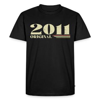 Original 2011 Vintage 2011 anniversaire 2011 rétro - T-shirt Premium bio Homme - noir - Devant - Nico (187cm)