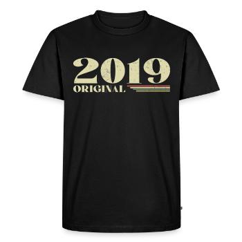 Original 2019 Vintage 2019 Retro Anniversary 2019 - Men's Premium Organic T-Shirt - black - Front - Nico (187cm)