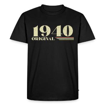 Original 1940 Vintage 1940 anniversaire 1940 rétro - T-shirt Premium bio Homme - noir - Devant - Nico (187cm)