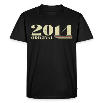 Original 2014 Vintage 2014 anniversaire 2014 rétro - T-shirt Premium bio Homme - noir - Devant - Nico (187cm)