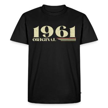 Original 1961 Vintage 1961 anniversaire 1961 rétro - T-shirt Premium bio Homme - noir - Devant - Nico (187cm)