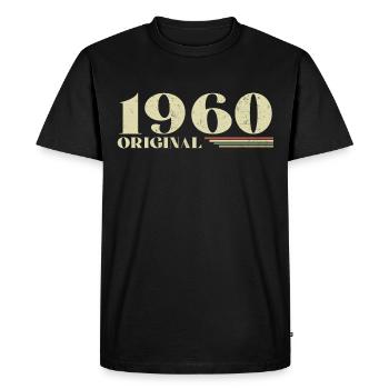 Original 1960's Vintage 1960's Retro 1960's Birthday - Men's Premium Organic T-Shirt - black - Front - Nico (187cm)