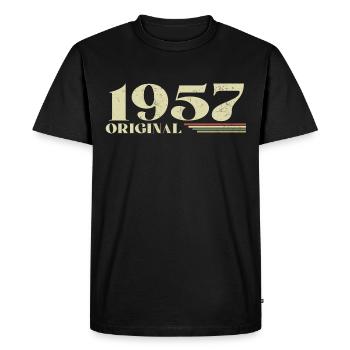Original 1957 Vintage 1957 anniversaire 1957 rétro - T-shirt Premium bio Homme - noir - Devant - Nico (187cm)