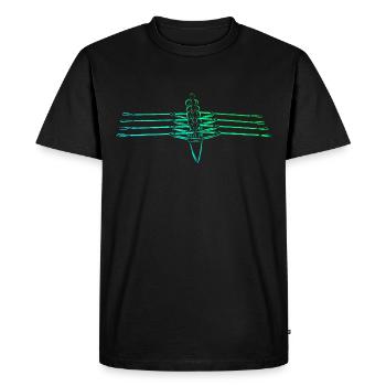 Aviron Aviron Bateau à rames Cadeau - T-shirt Premium bio Homme - noir - Devant - Nico (187cm)