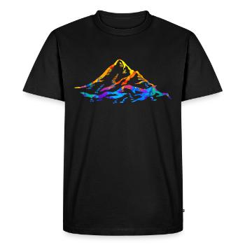 Mountain Mountains Alps Gift - Men's Premium Organic T-Shirt - black - Front - Nico (187cm)