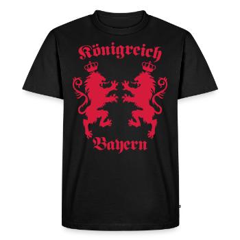 Königreich Bayern Löwen Königreich München c 1c - Männer Premium Bio T-Shirt - Schwarz - Vorne - Nico (187cm)