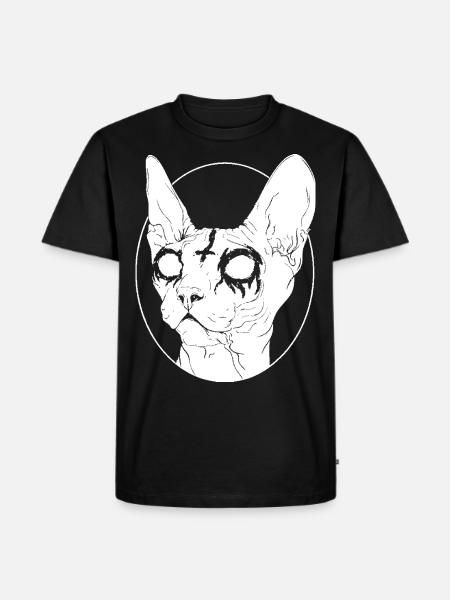 Black Metal Sphynx Cat I Goth et Death Metal T-Sh - T-shirt Premium bio Homme - noir