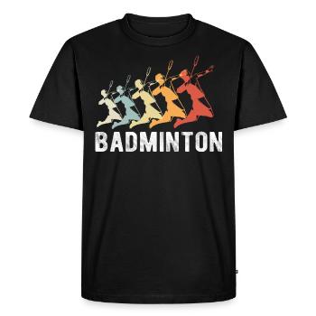 Badminton Design - Badminton Badminton Gift - Men's Premium Organic T-Shirt - black - Front - Nico (187cm)
