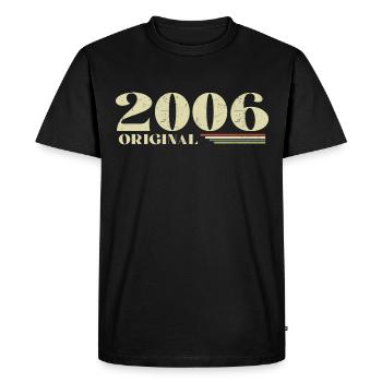 Original 2006 Vintage 2006 anniversaire 2006 rétro - T-shirt Premium bio Homme - noir - Devant - Nico (187cm)