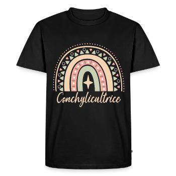 Cadeau Conchylicultrice. Boho conchylicultrice. - T-shirt Premium bio Homme - noir - Devant - Nico (187cm)