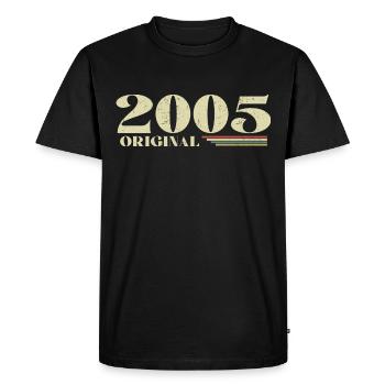Original 2005 Vintage 2005 Retro Anniversary 2005 - Men's Premium Organic T-Shirt - black - Front - Nico (187cm)