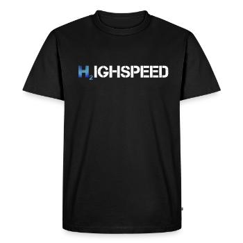 Hydrogène à haute vitesse - T-shirt Premium bio Homme - noir - Devant - Nico (187cm)