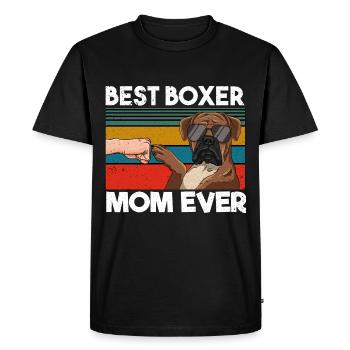 Best Boxer Mom Ever Best Dogs Mom Mother's Day - Men's Premium Organic T-Shirt - black - Front - Nico (187cm)