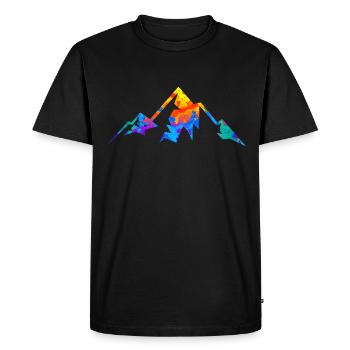 Mountains Mountain Alps Gift - Men's Premium Organic T-Shirt - black - Front - Nico (187cm)