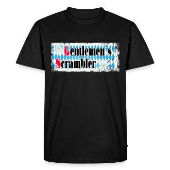 Motard Moto Boxer Aventure Gentlemen Scrambler - T-shirt Premium bio Homme - noir - Devant - Nico (187cm)