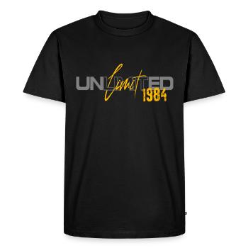 40e anniversaire 1984 édition limitée - T-shirt Premium bio Homme - noir - Devant - Nico (187cm)