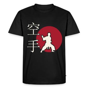 karaté. arts martiaux. Idée Cadeau. Japon. - T-shirt Premium bio Homme - noir - Devant - Nico (187cm)