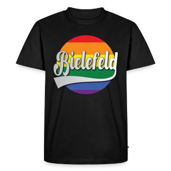 Bielefeld Regenbogen Tshirt Geschenk - T-shirt Premium bio Homme - noir - Devant - Nico (187cm)