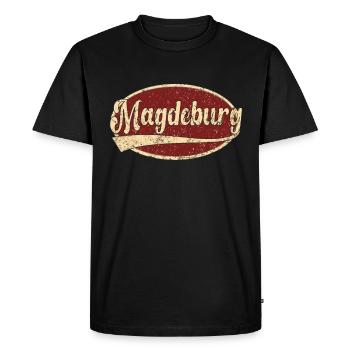 Magdeburg Retro Tshirt cadeau - T-shirt Premium bio Homme - noir - Devant - Nico (187cm)