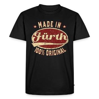 Made in Fürth 100 % original Fürther Retro - Men's Premium Organic T-Shirt - black - Front - Nico (187cm)