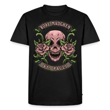 St. Pauli Frau Böse Mädchen St. Pauli - T-shirt Premium bio Homme - noir - Devant - Nico (187cm)