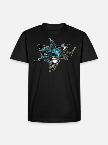 Daddy'SHARK Shop Logo #2 - Men's Premium Organic T-Shirt - black