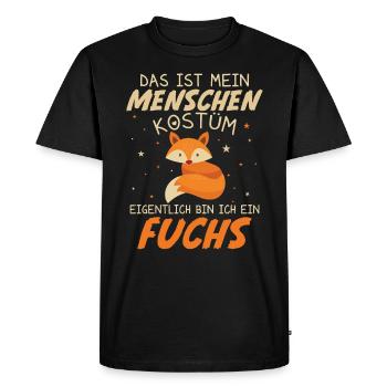 This is my human costume actually fox - Men's Premium Organic T-Shirt - black - Front - Nico (187cm)