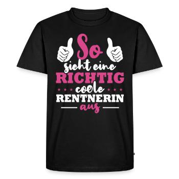 This is what a really cool pensioner looks like - Men's Premium Organic T-Shirt - black - Front - Nico (187cm)