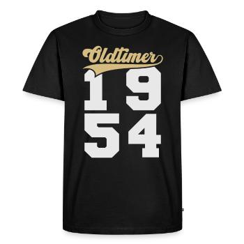Oldtimer 1954 - Men's Premium Organic T-Shirt - black - Front - Nico (187cm)