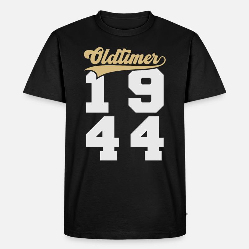 Oldtimer 1944 - Männer Premium Bio T-Shirt - Schwarz