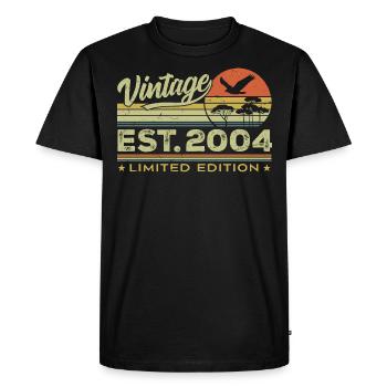 Vintage 2004 Génial Depuis 2004 Cadeau 2004 Rétro - T-shirt Premium bio Homme - noir - Devant - Nico (187cm)