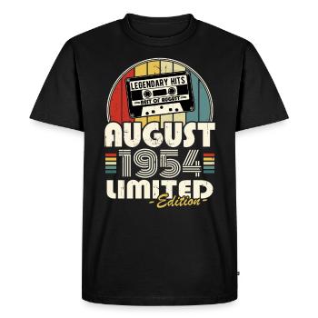 Legendary since August 1954 vintage birthday - Men's Premium Organic T-Shirt - black - Front - Nico (187cm)
