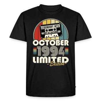 Légendaire depuis octobre 1994 millésime anniversaire - T-shirt Premium bio Homme - noir - Devant - Nico (187cm)