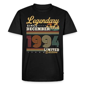 Légendaire depuis décembre 1994 millésime anniversaire - T-shirt Premium bio Homme - noir - Devant - Nico (187cm)
