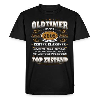 Vintage Car Year 2005 Vintage Birthday Gift - Men's Premium Organic T-Shirt - black - Front - Nico (187cm)