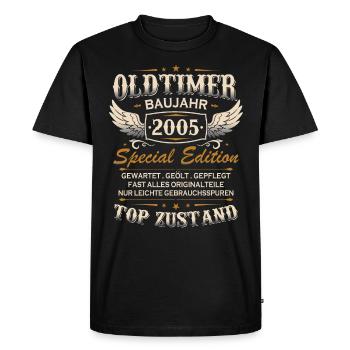 Vintage Vintage 2005 Birthday Gift - Men's Premium Organic T-Shirt - black - Front - Nico (187cm)
