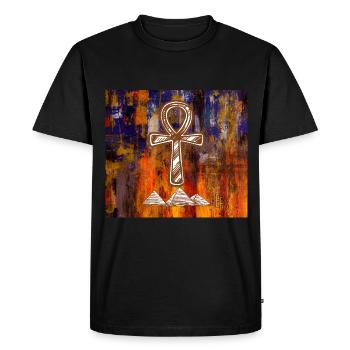 spiritual awakening Bacubacu freedom Africa - T-shirt Premium bio Homme - noir - Devant - Nico (187cm)
