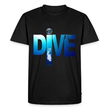 Plongée sous marine bio Fond ocean : DIVE - T-shirt Premium bio Homme - noir - Devant - Nico (187cm)