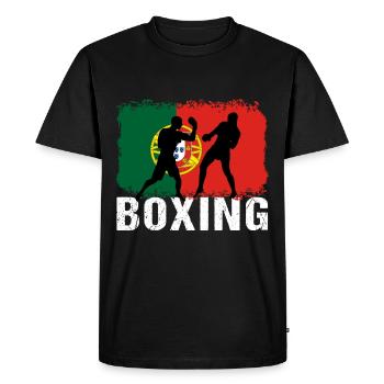 Boxing Portugal Martial Arts Boxers - Men's Premium Organic T-Shirt - black - Front - Nico (187cm)